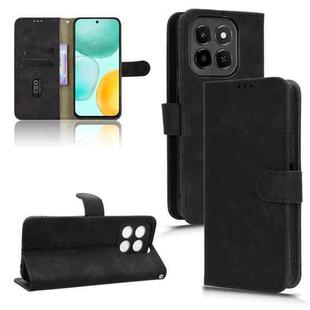 For Honor X6c 4G Skin Feel Magnetic Flip Leather Phone Case(Black)