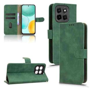 For Honor X6c 4G Skin Feel Magnetic Flip Leather Phone Case(Green)
