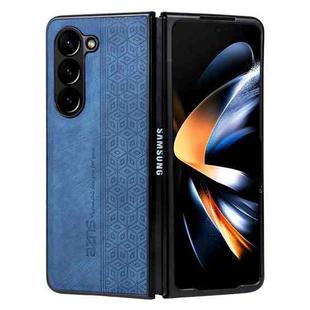 For Samsung Galaxy Z Fold5 AZNS 3D Embossed Skin Feel Phone Case(Blue)