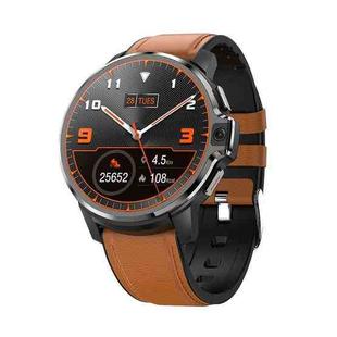 LEMFO LEMP 1.6 inch IPS Round Screen 4G Smart Watch Android 9.1, Specification:1GB+16GB(Brown Leather)