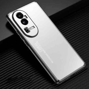 For OPPO Reno10 Frosted Metal Phone Case(Silver)