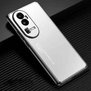 For OPPO Reno10 Pro Frosted Metal Phone Case(Silver)