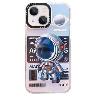 For iPhone 14 Mechanical Astronaut Pattern TPU Phone Case(Blue)