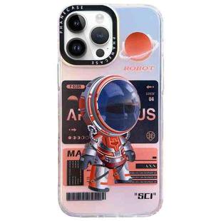 For iPhone 14 Pro Max Mechanical Astronaut Pattern TPU Phone Case(Orange)