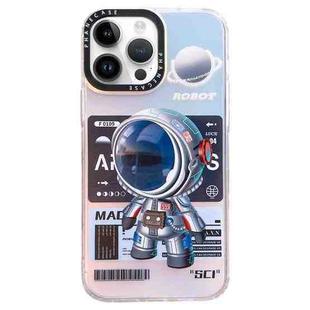 For iPhone 14 Pro Max Mechanical Astronaut Pattern TPU Phone Case(Blue)