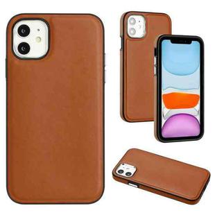 For iPhone 11 Leather Texture Full Coverage Phone Case(Brown)