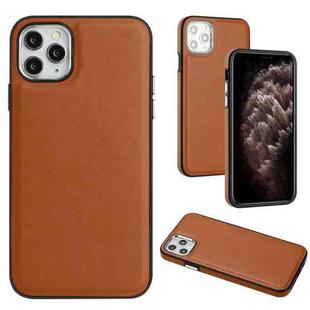 For iPhone 11 Pro Max Leather Texture Full Coverage Phone Case(Brown)
