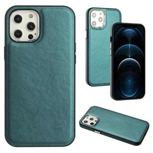 For iPhone 12 Pro Max Leather Texture Full Coverage Phone Case(Green)