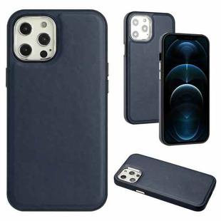 For iPhone 12 Pro Max Leather Texture Full Coverage Phone Case(Blue)