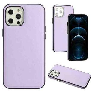 For iPhone 12 Pro Max Leather Texture Full Coverage Phone Case(Purple)