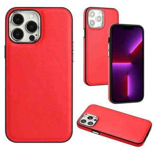 For iPhone 14 Pro Leather Texture Full Coverage Phone Case(Red)