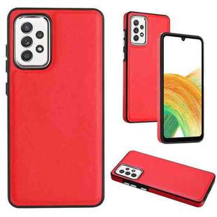 For Samsung Galaxy A73 5G Leather Texture Full Coverage Phone Case(Red)