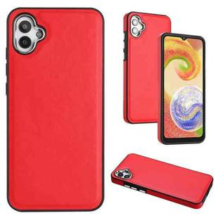 For Samsung Galaxy A05 Leather Texture Full Coverage Phone Case(Red)