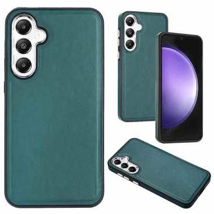 For Samsung Galaxy S23 FE 5G Leather Texture Full Coverage Phone Case(Green)