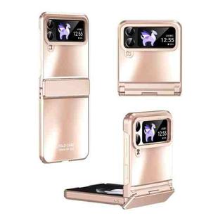 For Samsung Galaxy Z Flip4 5G Electroplating All-inclusive Phone Case with Hinge(Pink)