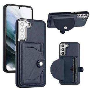 For Samsung Galaxy S23+ Shockproof Leather Phone Case with Card Holder(Blue)