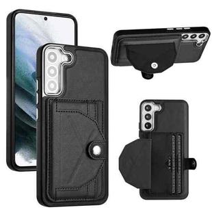 For Samsung Galaxy S23 Shockproof Leather Phone Case with Card Holder(Black)