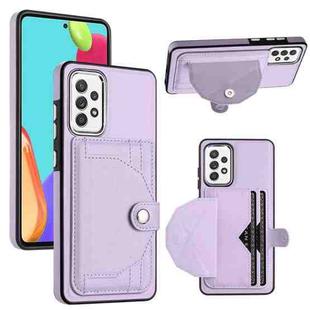 For Samsung Galaxy A53 5G Shockproof Leather Phone Case with Card Holder(Purple)