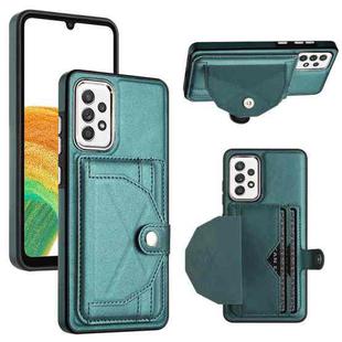 For Samsung Galaxy A33 5G Shockproof Leather Phone Case with Card Holder(Green)
