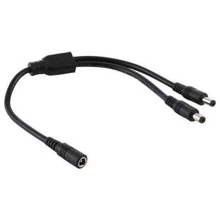 5.5 x 2.1mm 1 to 2 Female to Male Plug DC Power Splitter Adapter Power Cable, Cable Length: 30cm(Black)