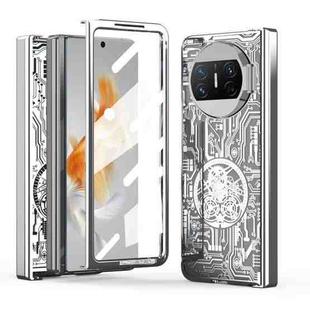 For Huawei Mate X3 Mechanical Legend Integrated Electroplating All-inclusive Phone Case(Silver)
