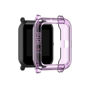 For Amazfit Bip Lite Version 1S / Bip S Transparent TPU Watch Protective Case(Transparent Purple)