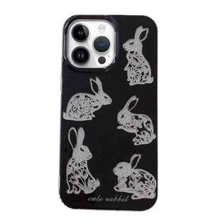 For iPhone 14 Pro PC + TPU Dual-side Laminating IMD Phone Case(Black)