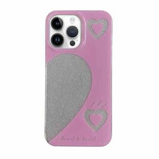 For iPhone 14 Pro PC + TPU Dual-side Laminating IMD Phone Case(Pink)