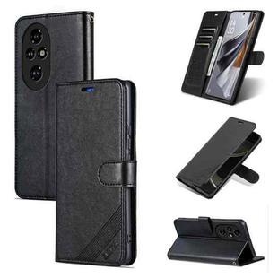 For Honor 200 AZNS Sheepskin Texture Flip Leather Phone Case(Black)