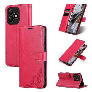 For Honor X60i AZNS Sheepskin Texture Flip Leather Phone Case(Red)