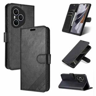 For Honor 400 Pro Global 160.8mm AZNS Sheepskin Texture Flip Leather Phone Case(Black)