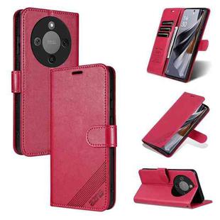 For Honor X70 5G AZNS Sheepskin Texture Flip Leather Phone Case(Red)