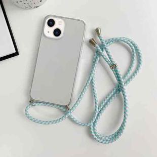 For iPhone 14 Thicken Colorful TPU Phone Case with Braided Lanyard(Transparent)