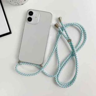 For iPhone 12 Thicken Colorful TPU Phone Case with Braided Lanyard(Transparent)