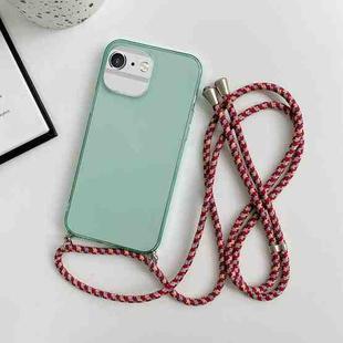 For iPhone 6 / 6s Thicken Colorful TPU Phone Case with Braided Lanyard(Green)
