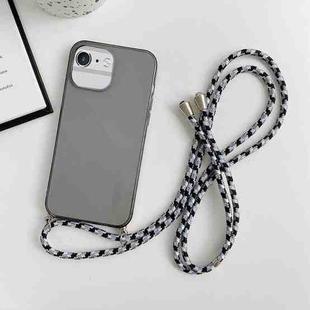 For iPhone 6 / 6s Thicken Colorful TPU Phone Case with Braided Lanyard(Black)