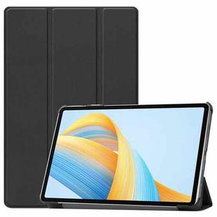 For Honor Pad V8 3-Fold Custer Texture Leather Tablet Case(Black)