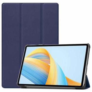 For Honor Pad V8 3-Fold Custer Texture Leather Tablet Case(Dark Blue)