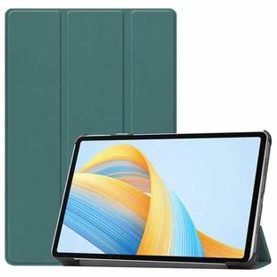 For Honor Pad V8 3-Fold Custer Texture Leather Tablet Case(Green)