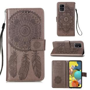 For Samsung Galaxy A51 5G Dream Catcher Printing Horizontal Flip Leather Case with Holder & Card Slots & Wallet & Lanyard(Grey)