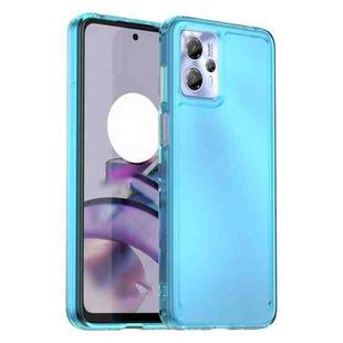 For Motorola Moto G13 Candy Series TPU Phone Case(Transparent Blue)