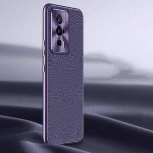 For Xiaomi Redmi K60 Litchi Texture Genuine Leather Phone Case(Purple)