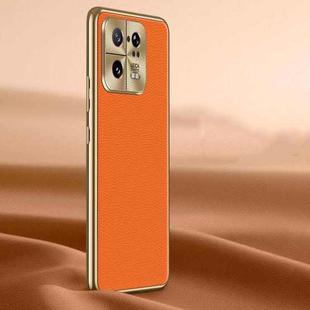 For Xiaomi 13 Pro Litchi Texture Genuine Leather Phone Case(Orange)