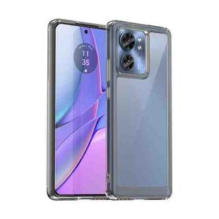 For Motorola Edge 40 Colorful Series Acrylic Hybrid TPU Phone Case(Transparent Grey)