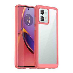 For Motorola Moto G84 Colorful Series Acrylic Hybrid TPU Phone Case(Red)