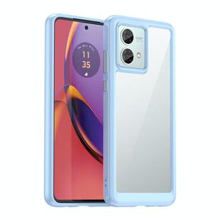 For Motorola Moto G84 Colorful Series Acrylic Hybrid TPU Phone Case(Blue)