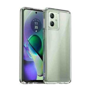 For Motorola Moto G54 Global Colorful Series Acrylic Hybrid TPU Phone Case(Transparent)