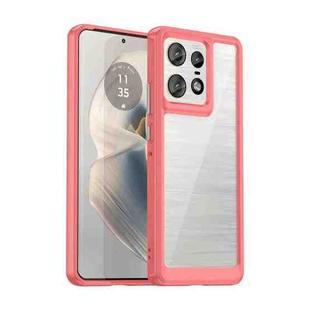 For Motorola Moto Edge 50 Pro Colorful Series Acrylic Hybrid TPU Phone Case(Red)