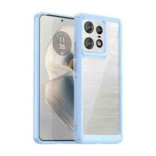 For Motorola Moto Edge 50 Pro Colorful Series Acrylic Hybrid TPU Phone Case(Blue)