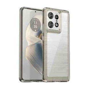 For Motorola Moto Edge 50 Pro Colorful Series Acrylic Hybrid TPU Phone Case(Transparent Grey)